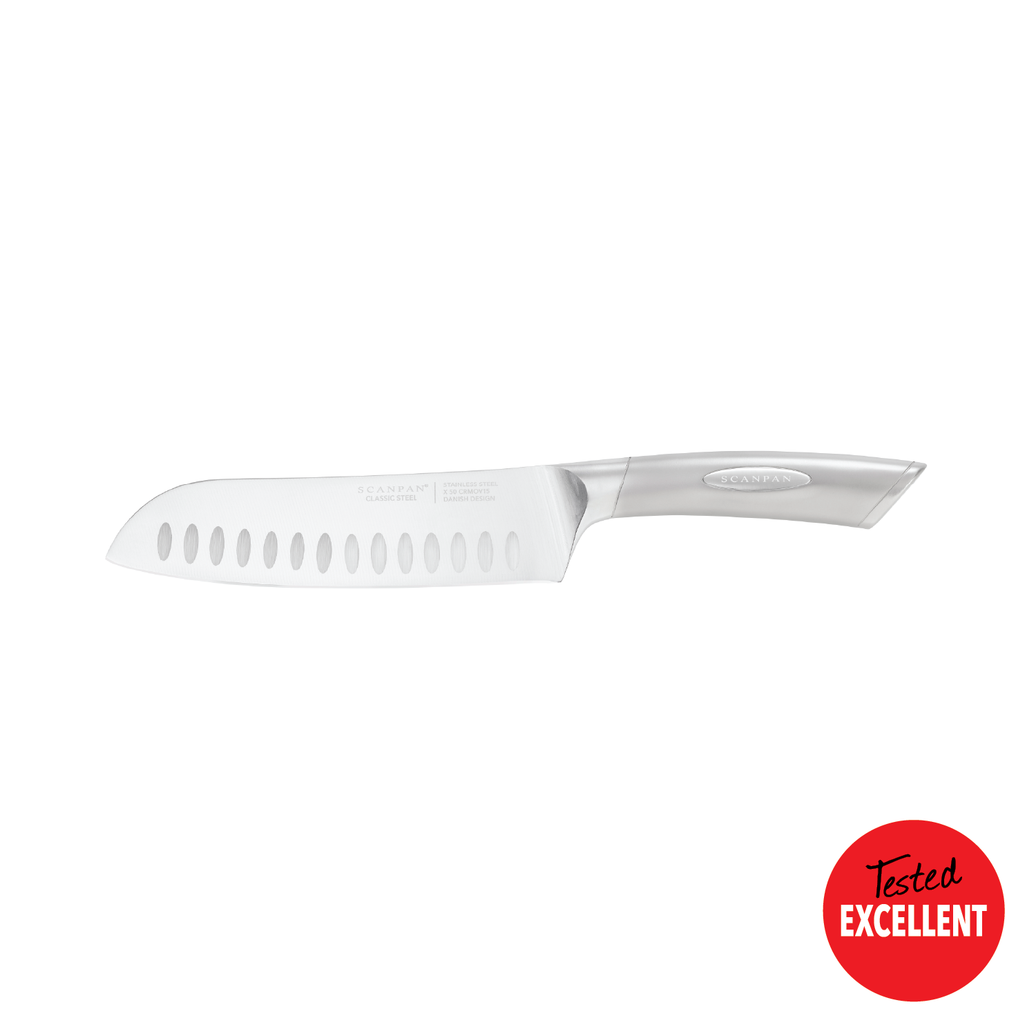 Classic Steel 18cm Santoku Knife